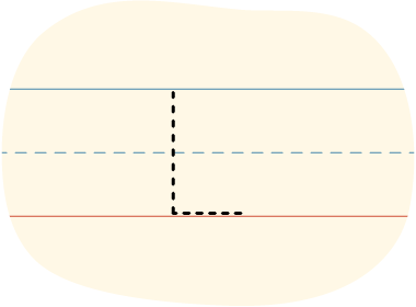 A traced uppercase L letter