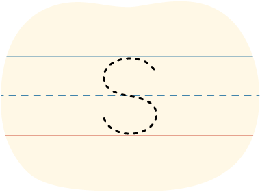 A traced uppercase S letter