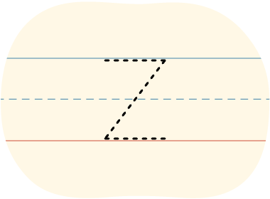 A traced uppercase Z letter